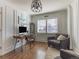 Home office featuring a modern desk, stylish chair, and large window with natural light at 126 Mc Intyre Circle, Golden, CO 80401