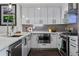Contemporary kitchen featuring stainless steel appliances, stylish backsplash, and ample counter space at 3036 Wilson Ct # 5, Denver, CO 80205