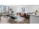 Cozy living room featuring modern decor, comfortable seating, and views of the city skyline at 1625 Larimer St # 1806, Denver, CO 80202