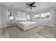 Serene bedroom with a neutral color palette, soft lighting, and large windows at 3898 Descent St, Castle Rock, CO 80108
