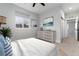 Bright bedroom boasts neutral decor and ample natural light at 3898 Descent St, Castle Rock, CO 80108