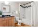 Clean bathroom with a bathtub and modern vanity at 2955 Inca St # 1D, Denver, CO 80202