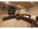 Spacious basement recreation room, perfect for entertainment at 4236 Lark Sparrow St, Highlands Ranch, CO 80126