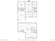 This floor plan shows the layout of the basement and the upper floor at 4063 S Cathay Ct, Aurora, CO 80013