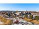 Aerial view of a modern townhouse near a park and playground at 1245 N Utica St # 103, Denver, CO 80204