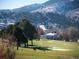 Scenic view of a hillside home on a golf course, with deer grazing on the lawn at 16226 River Haven Way, Morrison, CO 80465