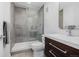 Stylish bathroom featuring a glass shower, sleek vanity, and modern fixtures at 37 Wagner Cir, Boulder, CO 80304