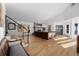 Open concept living area with fireplace and gorgeous hardwood floors at 37 Wagner Cir, Boulder, CO 80304