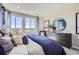 Bright main bedroom featuring large windows offering scenic views, complemented by elegant decor and a comfortable layout at 1320 Loraine N Cir, Lafayette, CO 80026