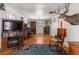 Large living room with a workstation and rustic decor at 2862 S Grant St, Englewood, CO 80113