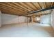 Unfinished basement with exposed ceiling, wrapped walls, and concrete flooring is ready to be personalized at 3008 Blithe Pt, Castle Rock, CO 80108