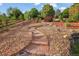 Picturesque backyard showcasing a winding stone pathway, lush greenery, and serene garden setting at 23327 E Ottawa Dr, Aurora, CO 80016