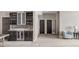 Finished basement with wet bar, beverage fridge, and multiple seating options at 3255 S Birch St, Denver, CO 80222