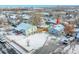 Aerial view of home and backyard within the neighborhood at 3190 W Hawthorne Pl, Denver, CO 80221