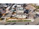 Aerial view of a home with a well-maintained backyard, surrounded by a wooden fence at 5 Harrison St, Denver, CO 80206