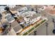 Aerial view of a home with a well-maintained backyard, surrounded by a wooden fence at 5 Harrison St, Denver, CO 80206