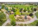 Overhead shot of a vibrant park featuring walking trails, lush greenery, and recreational areas at 13943 W 87Th Ln, Arvada, CO 80005