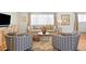 Bright living room with large window, comfortable seating and a patterned area rug at 11223 W 29Th Ave, Lakewood, CO 80215