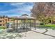 Community gazebo with picnic seating area, ideal for outdoor gatherings and relaxation at 201 Wright St # 105, Lakewood, CO 80228
