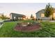 Spacious backyard with a fire pit area offering a cozy spot for outdoor gatherings at 10080 E 160Th Pl, Brighton, CO 80602