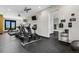 Amenity gym features treadmills, elliptical machines, stationary bikes, and wall-mounted TV at 1631 Egret Way, Superior, CO 80027