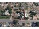 Aerial view of the property highlighting the lot size and location near streets at 2561 W Dartmouth Ave, Denver, CO 80236
