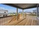 Spacious back deck with wood railing at 24708 E 40Th Ave, Aurora, CO 80019