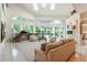 Bright and airy living room with multiple windows, skylights, and a convenient wet bar at 400 S Steele St # 13, Denver, CO 80209