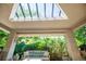 Patio area with skylight gives outdoor relaxation with natural light at 400 S Steele St # 13, Denver, CO 80209