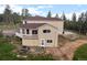 Two-story house with a deck, walkout patio, and lush trees around the property at 27987 Pine Grove Trl, Conifer, CO 80433