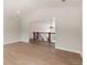 Living room boasting wood floors, neutral paint and a lofted architectural design at 27987 Pine Grove Trl, Conifer, CO 80433
