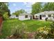 Landscaped backyard with shed, patio, and lawn at 1852 S Elm St, Denver, CO 80222