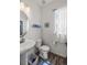 Charming powder room with a pedestal sink, stylish fixtures, and decor create a welcoming space at 1114 Basalt Ridge Loop, Castle Rock, CO 80108