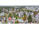 An aerial view shows a pool, manicured landscaping, and the complex's layout at 9837 E Peakview Ave # D05, Englewood, CO 80111