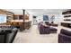 Spacious living area with custom bar, comfortable seating, and entertainment options at 2821 E Cedar Ave # 2, Denver, CO 80209