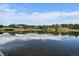 Scenic lake view reflecting the blue sky and trees creating a peaceful environment at 5069 Castle Pines S Dr, Castle Rock, CO 80108