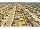 Panoramic view of residential community showing rooftops and street layout at 885 Hearthstone Ave, Brighton, CO 80601
