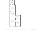 Detailed floor plan showcasing layout with dimensions for living room, kitchen, dining, bath, laundry, and bedroom areas at 3034 N High St, Denver, CO 80205