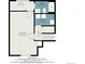 Floorplan showing the layout of a bedroom, bathroom, laundry, walk-in closet, and hall on one level at 3164 S Nucla St, Aurora, CO 80013