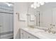 Bright bathroom with a double sink vanity and modern fixtures at 5402 Sweet Grass Ct, Castle Rock, CO 80109