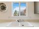 Close-up of a kitchen sink with a view out the window, complemented by stylish wall decor at 5402 Sweet Grass Ct, Castle Rock, CO 80109