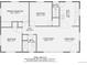 Detailed floor plan showcases layout of the bedrooms, bathrooms, kitchen and living spaces at 3600 Olive St, Denver, CO 80207