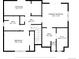 Upstairs floor plan showing bedrooms and bathrooms, including measurements and layout for space utilization at 4348 Umatilla St, Denver, CO 80211
