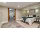 Finished basement bedroom with a queen bed and recessed lighting at 3525 N Alcott St, Denver, CO 80211