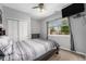 Bedroom with a comfortable bed, window, dresser, and closet at 8871 Rutgers St, Westminster, CO 80031