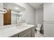 Bathroom with updated vanity and toilet at 2652 S Sable Way, Aurora, CO 80014