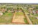 This aerial view shows a large property with expansive acreage, and a defined boundary at 9880 E 157Th Ave, Brighton, CO 80602