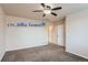 Bright bedroom with ceiling fan and neutral walls at 4508 E Louisiana Ave, Denver, CO 80246