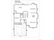Blueprint of the first floor showing the Kitchen, Living Room, Bedrooms, and 2-Car Attached garage at 5021 S Rome St, Aurora, CO 80015