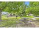 Community picnic area featuring several picnic tables, a grill, and mature shade trees at 371 Granby Way # C, Aurora, CO 80011